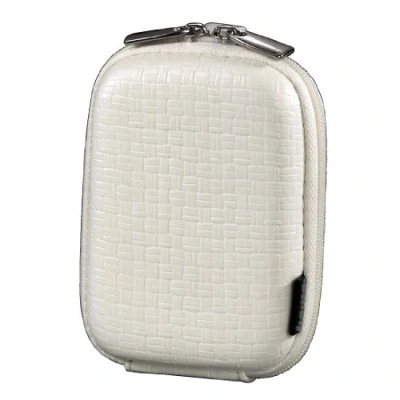 Abbildung von Hama Kameratasche Hardcase Woven 60H Kamera Tasche Weiß, Schutz Hülle, Gürtelschlaufe, Reißverschlussöffnung, EVA Material