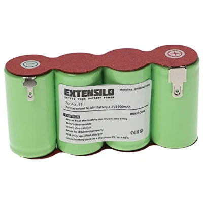 Abbildung von EXTENSILO Akku kompatibel mit Gardena Accu75 (8818) Heckenschere Strauchschere Rasenschere Gartenschere (3600mAh, 4,8V, NiMH)