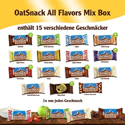 Abbildung von DAVINA Energy OatSnack, natürliche Riegel All Flavours 15x65g MIX
