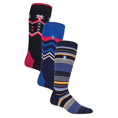 Abbildung von HEAT HOLDERS 3er Pack Herren Thermo Skisocken für Winter Ultralite Gepolstert Warm Snowboard Kniestrümpfe (39 45, Mix 2)