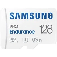 Abbildung von Samsung microSD PRO Endurance Speicherkarte (128 GB, Class 10, 100 MB/s Lesegeschwindigkeit)