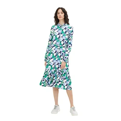 Abbildung von TOM TAILOR Damen 1036846 Kleid mit Muster, 31572 Green Flower Design, 42