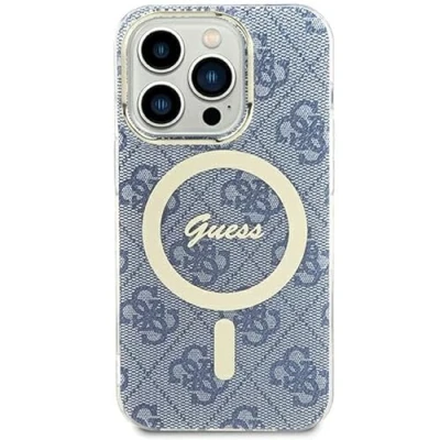 Abbildung von Guess GUHMP15SH4STB Hülle für iPhone 15/14 / 13 6.1&quot; Blau hardcase IML 4G