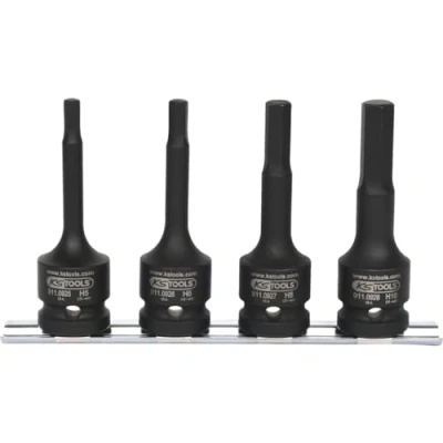 Abbildung von KS Tools 515.1105 1/2&quot; Kraft Bit Stecknuss Satz, lang, 4 tlg.