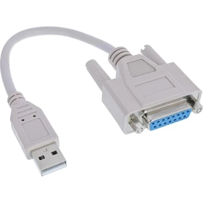 Abbildung von InLine USB Adapter Kabel, Stecker A auf 15pol Buchse, Beige, Typ A, Männlich, Weiblich