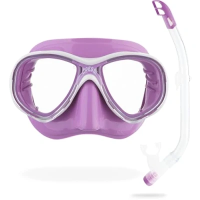 Abbildung von Cressi Premium Combo Schnorchelset Junior erhältlich mit Marea Jr oder Estrella Maske und Top Schnorchel, Unisex Kind