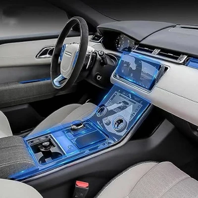 Abbildung von LAVIYE Auto Innenraum Mittelkonsole Transparen TPU Schutzfolie, für Land Range Rover Velar 2017 2020