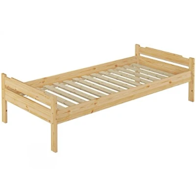 Abbildung von Erst Holz® Jugendbett Kiefer Natur 90x200 Einzelbett Singlebett Massivholzbett Rollrost 60.31 09