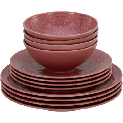 Abbildung von CreaTable Teller Set &quot;Orient Mandala&quot;, (Set, 12 tlg.), Speiseteller, Dessertteller und Schalen im