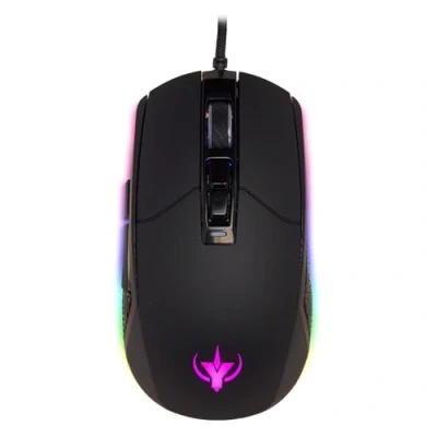 Abbildung von SPYCO Action MO 101 Gaming Maus 7 programmierbare Tasten 7200 DPI Präzisionsabtastung 6 RGB Farbeffekte 1,6 m geflochtenes Kabel Ergonomisches Design Xbox One PC, RGB,