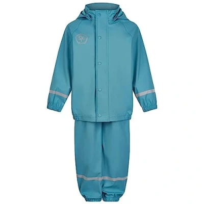 Abbildung von Color Kids Unisex Kinder Rain Set solid PU Regenjacke, Delphinium Blue, 86