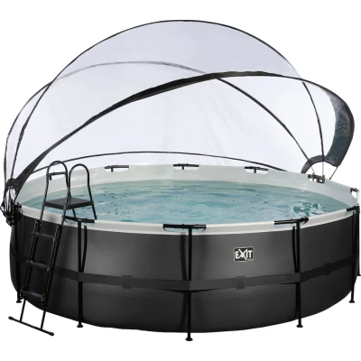 Abbildung von EXIT Pool mit Abdeckung ø488cm Black Leather