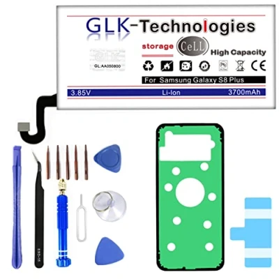 Abbildung von High Power Ersatzakku kompatibel mit Samsung Galaxy S8+ S8 Plus SM G955F Akku Original GLK Technologies Battery accu 3700 mAh inkl. Werkzeug Set Kit