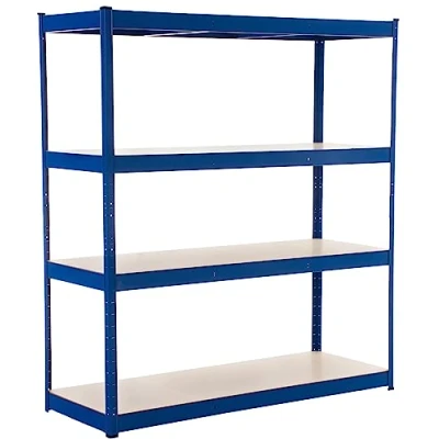 Abbildung von CLP Schwerlastregal 160X180X60 cm I Steckregal Aus Metall Böden Bis 350 KG Belastbar, Farbe:blau