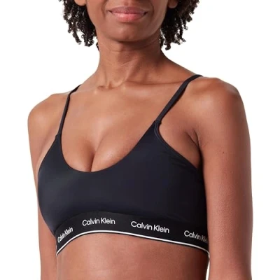 Abbildung von Calvin Klein Swimwear Halter Bikinitop, Damen, Größe: Large, Black