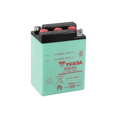 Abbildung von YUASA BATTERIE B38 6A offen ohne Saeure