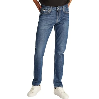 Abbildung von Calvin Klein Herren Jeans Hose Slim mit Stretch, Blau (Denim Medium), 34W/32L