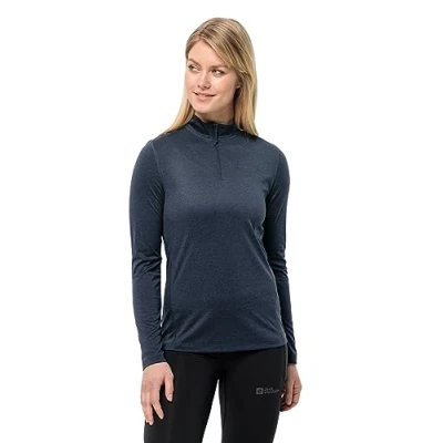 Abbildung von Jack Wolfskin SKY Thermal HZ Langarmshirt, Damen, Größe: Medium, Night blue