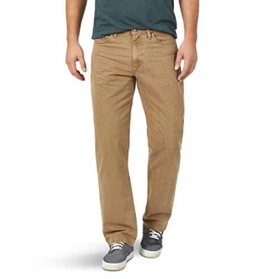 Abbildung von Wrangler Authentics Herren Classic 5 Pocket Relaxed Fit Cotton Jeans, Khaki, 28W / 30L