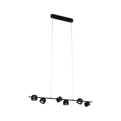 Abbildung von Paulmann 79773 LED Pendelleuchte Puric Pane 6x350lm 3 Step Dim höhenverstellbar incl. 6x4,5 Watt dimmbar Hängeleuchte Schwarz Metall 2700 K