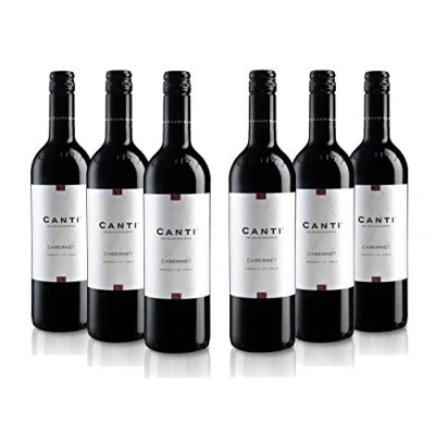 Abbildung von Canti Vino Cabernet italienischer Rotwein trockener, ausgewogener und tanninreicher Geschmack, robust mineralisch, 6x750 ml