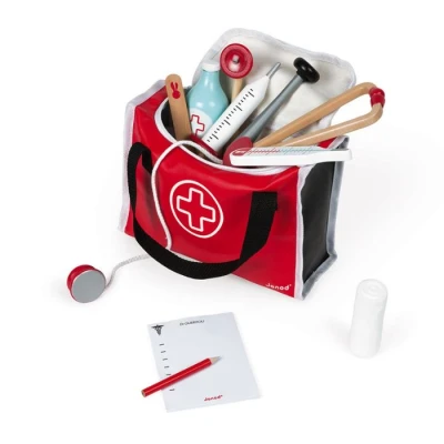Abbildung von Janod Wooden Medical Case For Children Doctor With 10 Accessories