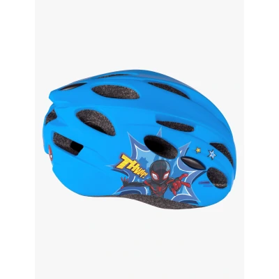 Abbildung von Seven Polska Kinderfahrradhelm &quot;Spiderman&quot;, hellblau, 52 56cm, In Mold Tec, ab ca. 6 Jahre