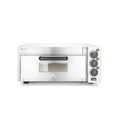 Abbildung von HENDI Pizzaofen kompakt, Silber, 50˚C bis 350˚C, 230V, 2000W, 580x560x(H)275mm
