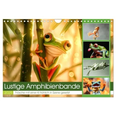 Abbildung von Lustige Amphibienbande (Wandkalender 2025 DIN A4 quer), CALVENDO Monatskalender