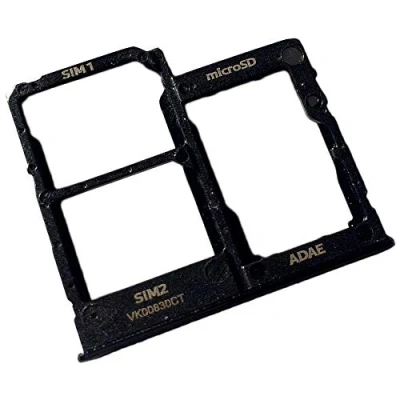 Abbildung von Dual Simkartenhalter passend für Samsung Galaxy A41 (A415F/DSN), Originalersatz, Schwarz
