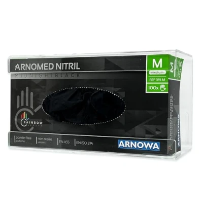 Abbildung von ARNOMED Wandhalterung für Einmalhandschuhe, 1 Einmal Handschuhhalter mit Feder Box, Wandhalter Einweghandschuhe aus Nitril, Latex &amp; Vinyl, Handschuhspender Acryl in 24,6x10,6x13,5cm