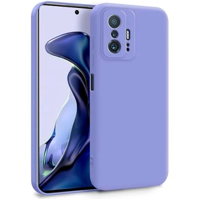 Abbildung von MyGadget Hülle für Xiaomi 11t Pro Zweilagige Handyhülle mit Kameraschutz Cover Innenfutter &amp; Silikon außen Flieder