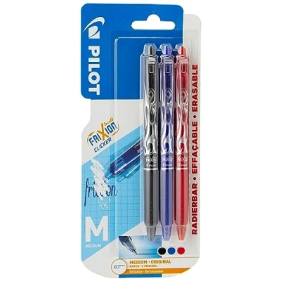 Abbildung von Pilot 3131910212218, Ausziehbarer Gelschreiber, Schwarz, Blau, Rot, Kunststoff, Gummi, Sichtverpackung, 3 Stück(e)