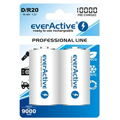 Abbildung von 4 x everActive ProfLine Mono 10000 mAh Akku D Zelle LR20 MN1300 NIMH