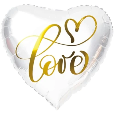 Abbildung von Folat 67950 Folienballon Herz Love is in the Air 45 cm mit Automatikventil