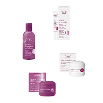 Abbildung von Auto schmuck ® Ziaja Kosmetik Sets, Gesichtscreme, Tagescreme, Nachtcreme, Augencreme, Gesichtswaschgel, Handcreme, Körperbutter, Körpermilch, Körperbalsam, (Jasmin Gesicht Set)