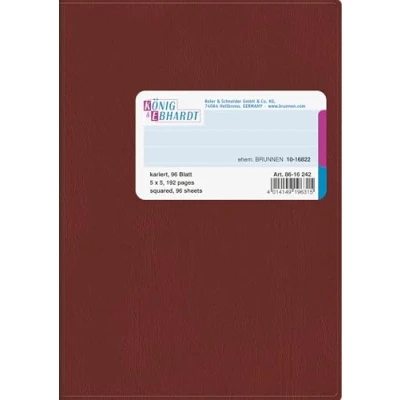 Abbildung von König &amp; Ebhardt 8616242 Geschäftsbuch, A6, kariert, rot