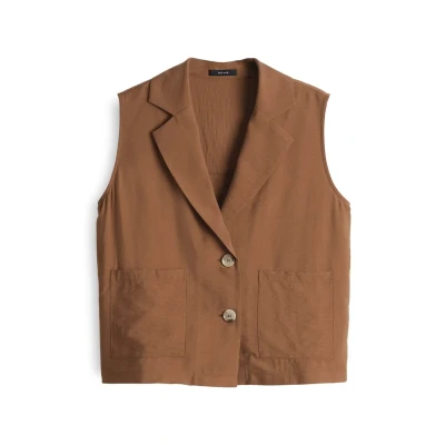 Abbildung von OPUS BOXY Relaxed FIT Weste, Damen, Größe: 38, Golden oak