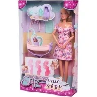 Abbildung von SIMBA Anziehpuppe Steffi Love, Hello Baby, mit wachsendem Bauch und Babybett