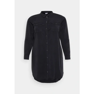 Abbildung von Vero Moda Curve Vmsila Short Dress Jeanskleid, Damen, Größe: 54, Black