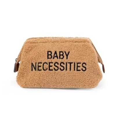 Abbildung von CHILDHOME, Kulturbeutel für Baby/Kinder, Kulturbeutel, wasserabweisend, geräumig, Reißverschluss, Baby Necessities, Teddy Beige