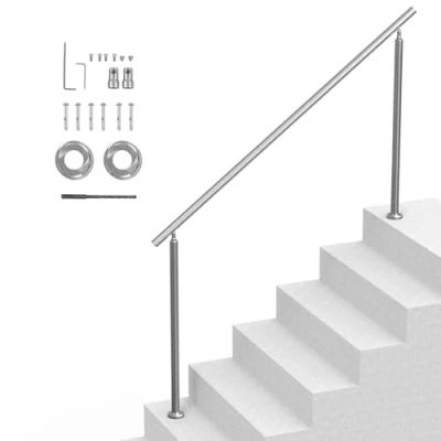 Abbildung von VEVOR Geländer Edelstahl Treppengeländer Handlauf Balkongeländer 1800x87x1060mm