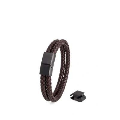 Abbildung von Akitsune Simplicitas Armband, Herren, Größe: 20cm, Black brown