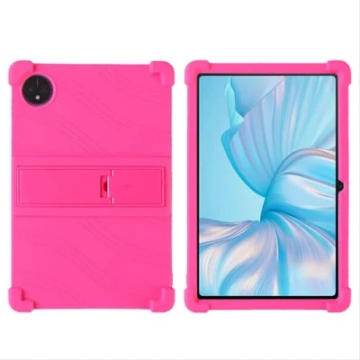 Abbildung von GIOPUEY Hülle Kompatibel mit Blackview TAB 80 Ständer Weiche TPU Silikon Schutzhülle Airbag Sturzschutz Case Pink