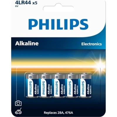Abbildung von Philips 4lr44 6v Batterie Alkaline LR44 476A PX28A L1325 5 Stück
