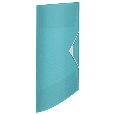 Abbildung von Esselte 3 Fächer Kunststoffordner, fasst bis zu 150 Blatt Papier, A4, Dokumentenablage, zur Schreibtischorganisation, Colour&#039;Breeze Serie, Blau, 626222