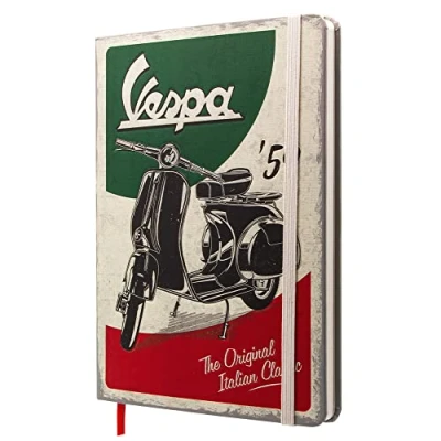 Abbildung von Nostalgic Art Retro Notizbuch, A5, Vespa The Italian Classic Geschenk Idee für Roller Fans, Bullet Journal dotted, Vintage Design