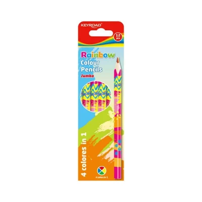 Abbildung von Buntstifte KEYROAD sechseckig Regenbogen 12 Farben 1 Stk.