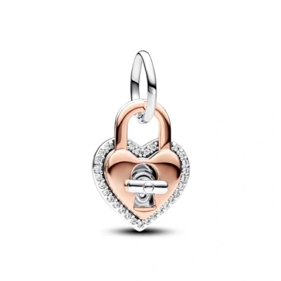 Abbildung von Pandora Bead Charm Twistable Heart Padlock 783079C01 Silber