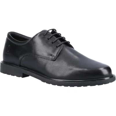 Abbildung von Hush Puppies Verity Slip On Leder Damen Lack Schwarze Brogues Schuhe
